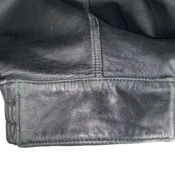 Missani Le Collezioni Jacket Mens Large Black Reversible Leather Suede Bomber - Picture 9 of 9